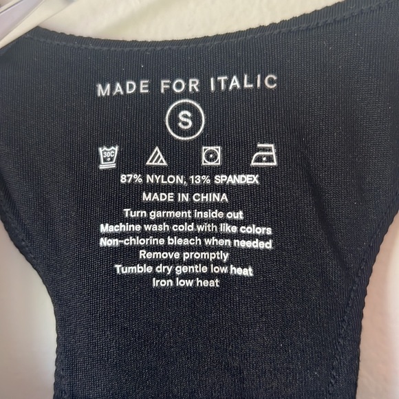 Italic Aura Racerback Sports Bra Black Small - Picture 3 of 4